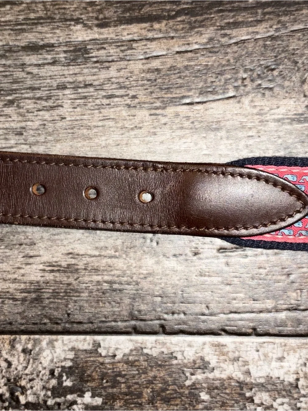 Vineyard Vines Belt with Leather Accents
